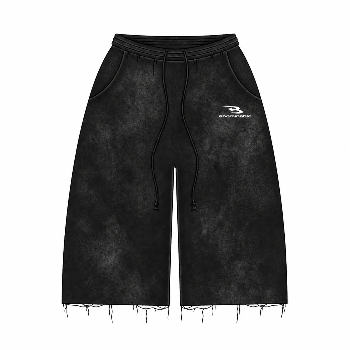 LUV ABOMINABLE WASHED LONG SHORTS by LUV ABOMINABLE