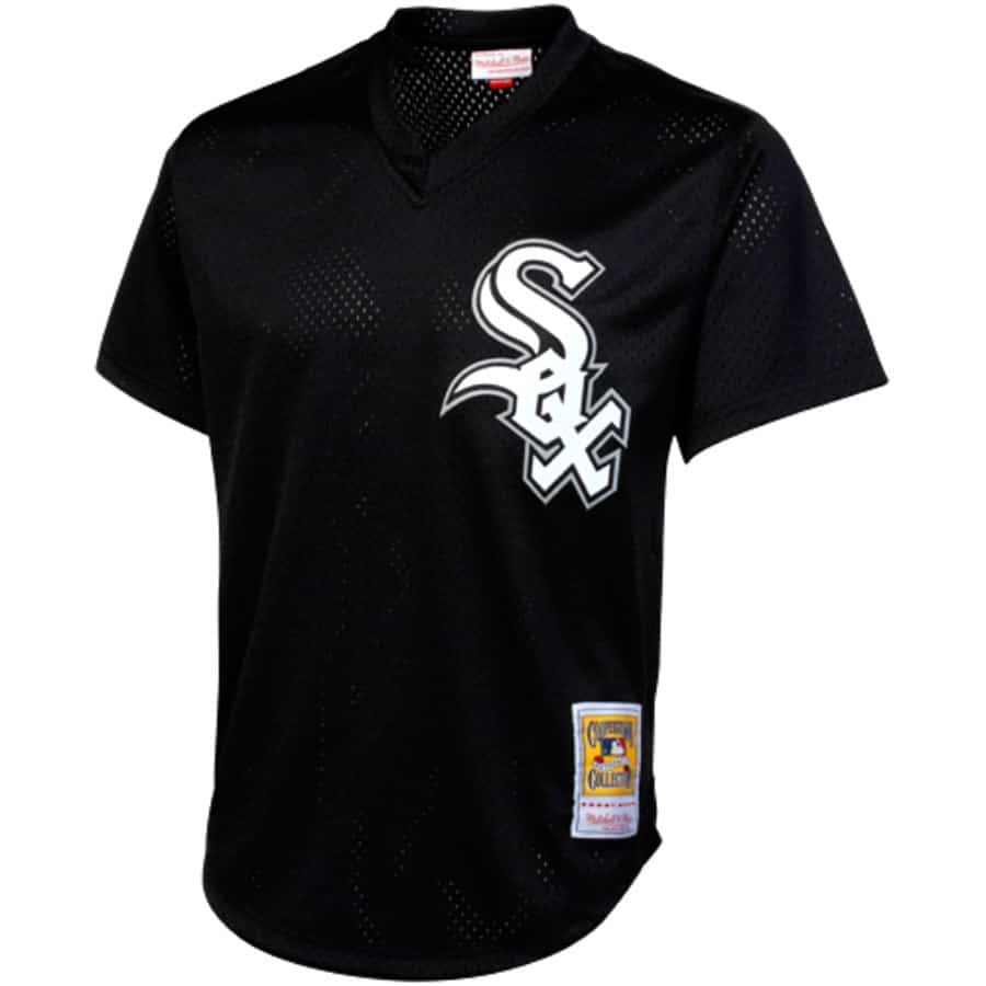 MITCHELL AND NESS 1993 AUTHENTIC BP JERSEY CHICAGO WHITE SOX BO JACKSON by Mitchell and Ness