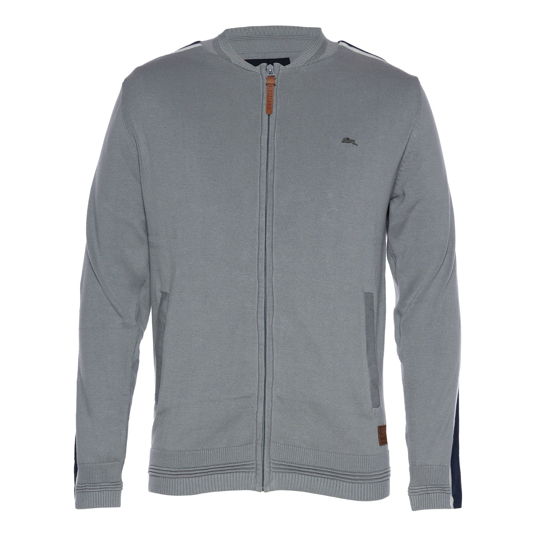 A TIZIANO  Coleman Sweater Knit Zip Bomber