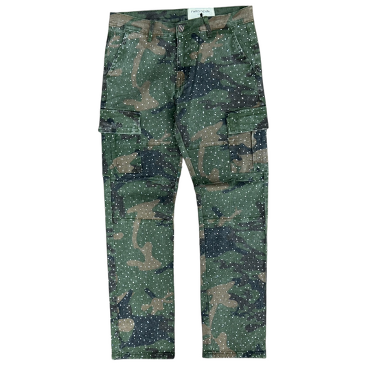 FWRD GREEN CAMO DIAMOND PANTS by FWRD
