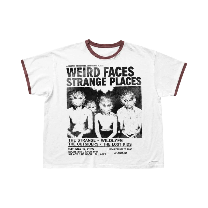 WILDLYFE WEIRD FACES RINGER TEE by WILDLYFE