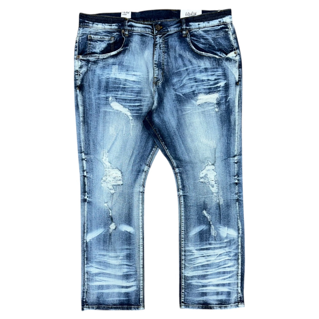 EVOLUTION SLIM STRAIGHT DENIM-S.BLUE