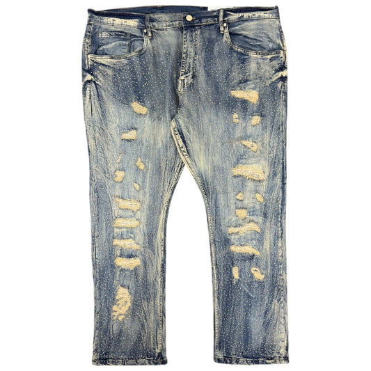 FWRD CRYSTALIZED DENIM PANTS by FWRD