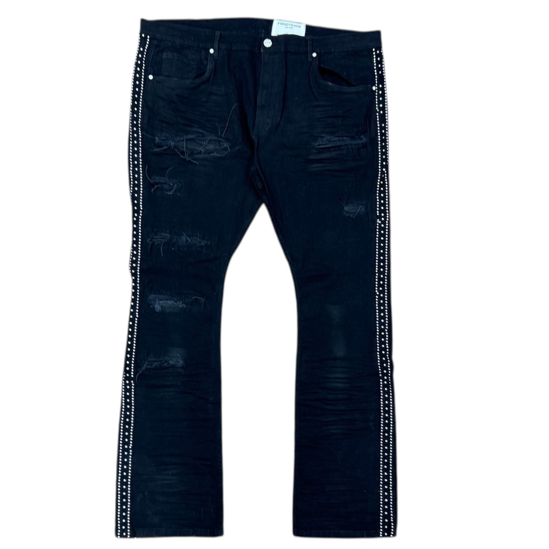 FWRD STACKED LINE DENIM PANT by FWRD