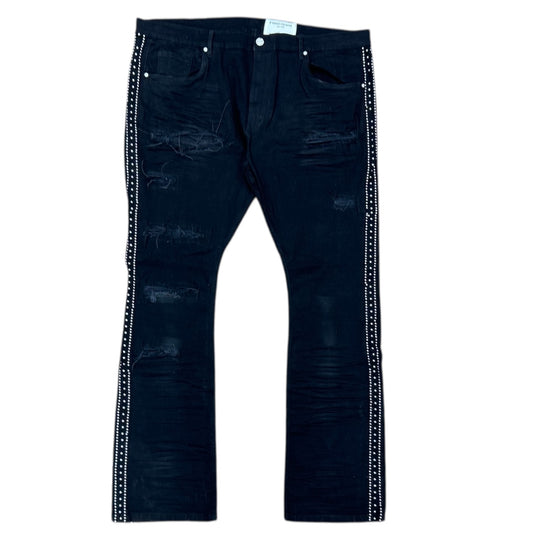 FWRD STACKED LINE DENIM PANT by FWRD