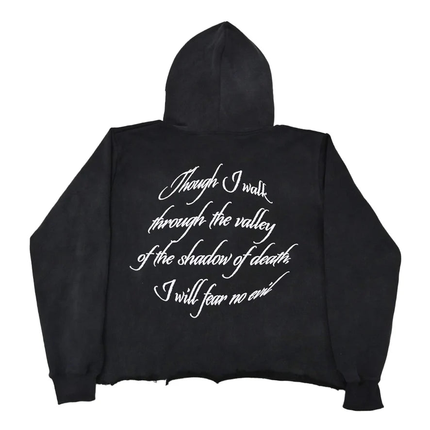 FLY AS ELI FEAR NO EVIL CROPPED HOODIE by FLY AS ELI