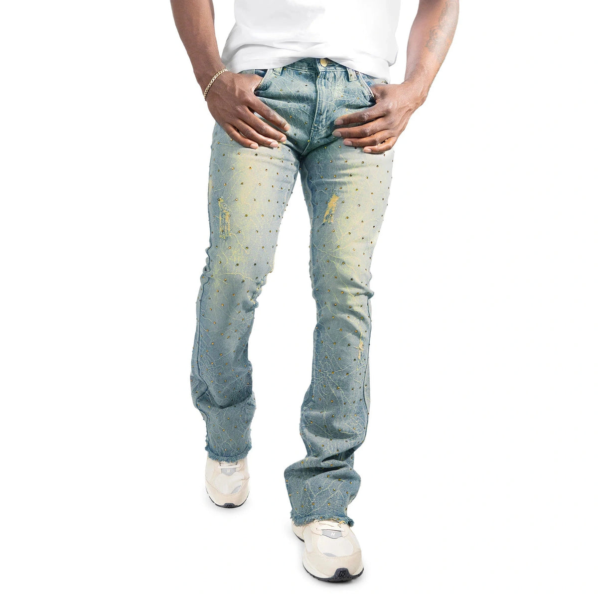 FROST ROMANO STACK STONES JEANS-DIRT WASH by Frost Originals