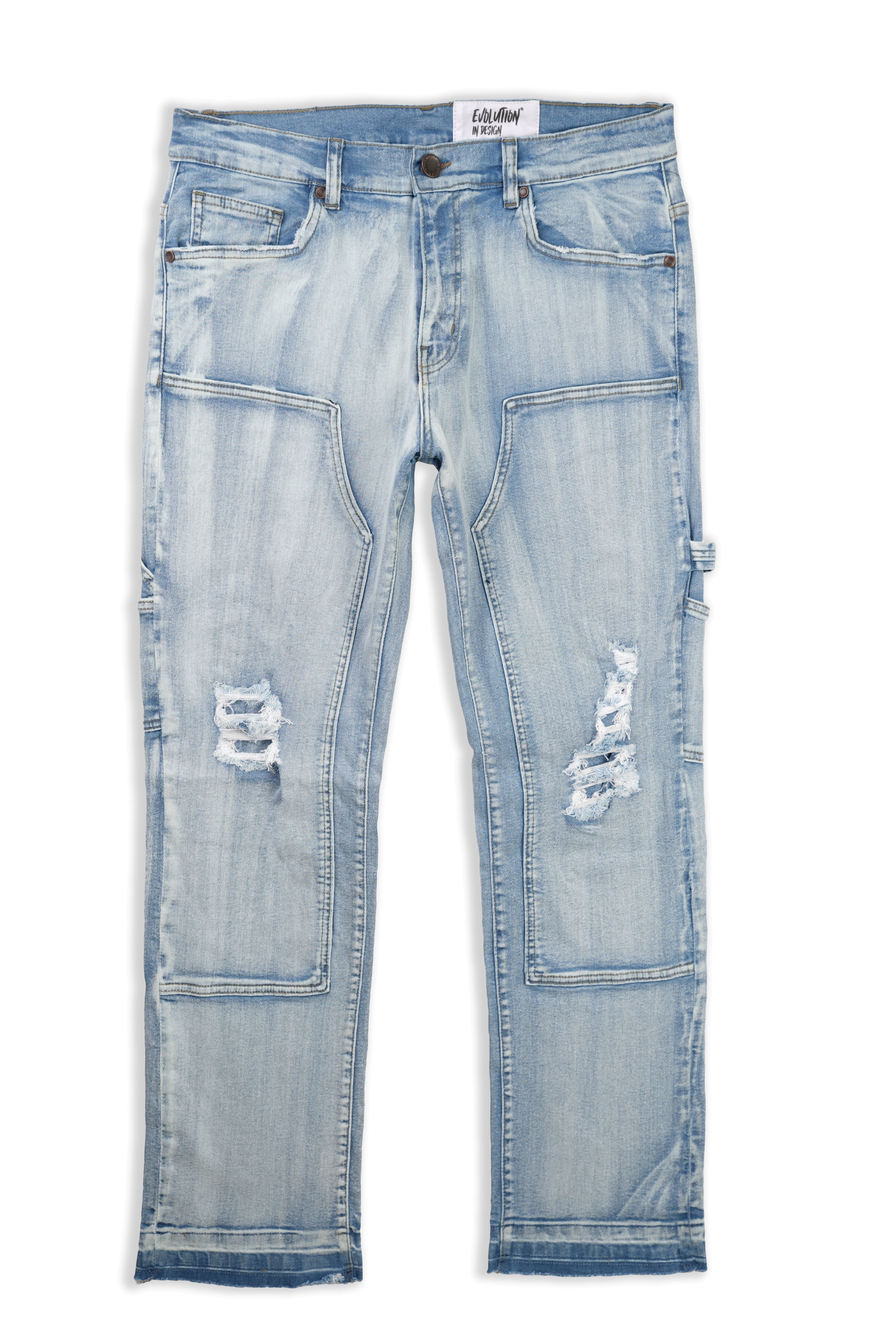 EVOLUTION BIGMENS KARVIN CARPENTER STRAIGHT DENIM JEANS by Evolution
