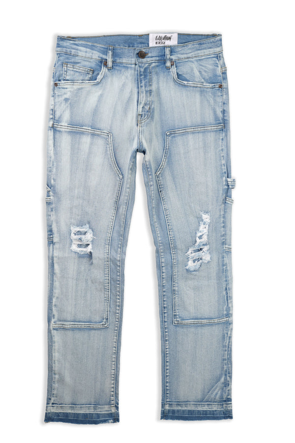 EVOLUTION BIGMENS KARVIN CARPENTER STRAIGHT DENIM JEANS by Evolution