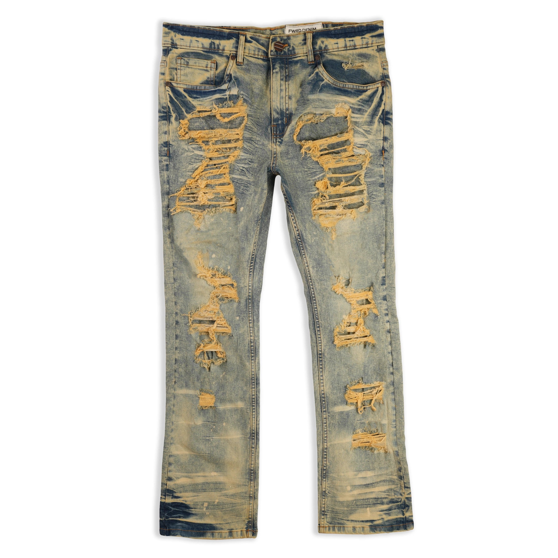 FWRD MENS CHOPPED STRAIGHT DENIM JEANS by FWRD