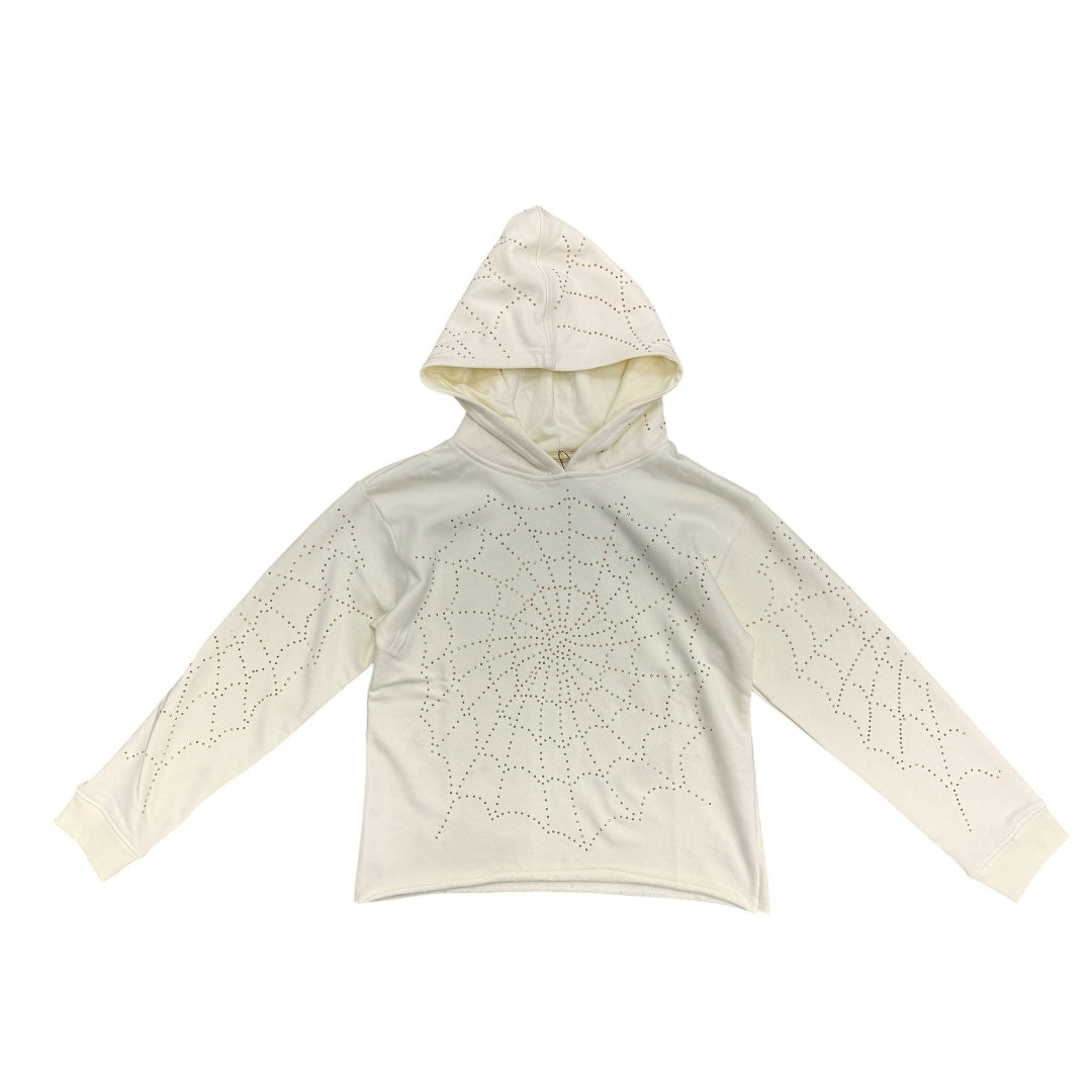 FWRD KIDS SPIDER WEB STONE HOODIE-NAT