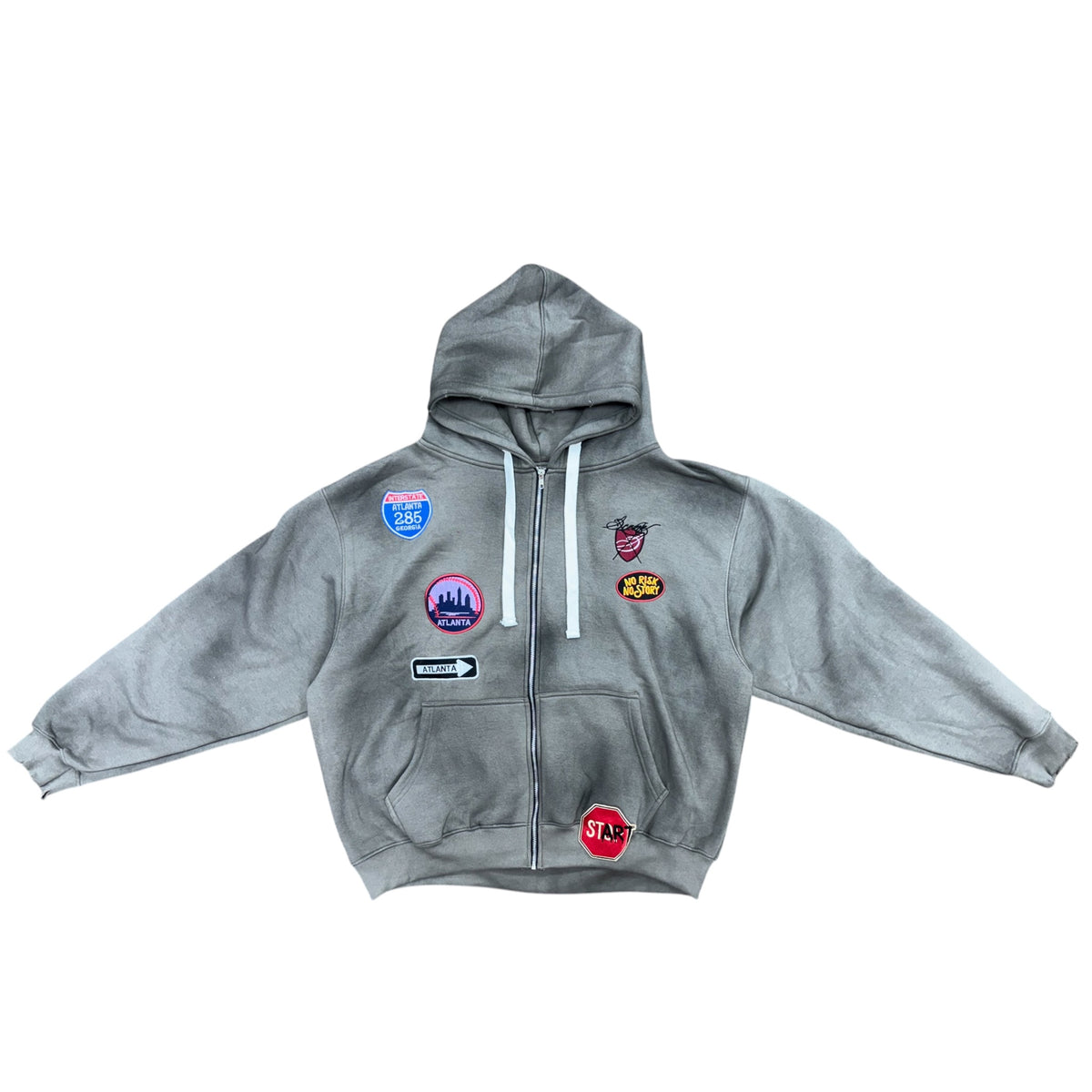 BAGGY DRYWASH PATCHWORK HOODIE by Popout