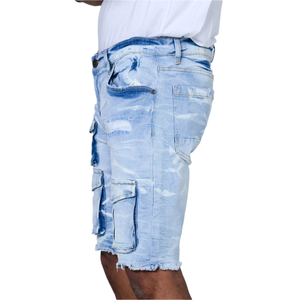 EVO DENIM JORTS ICE BLUE