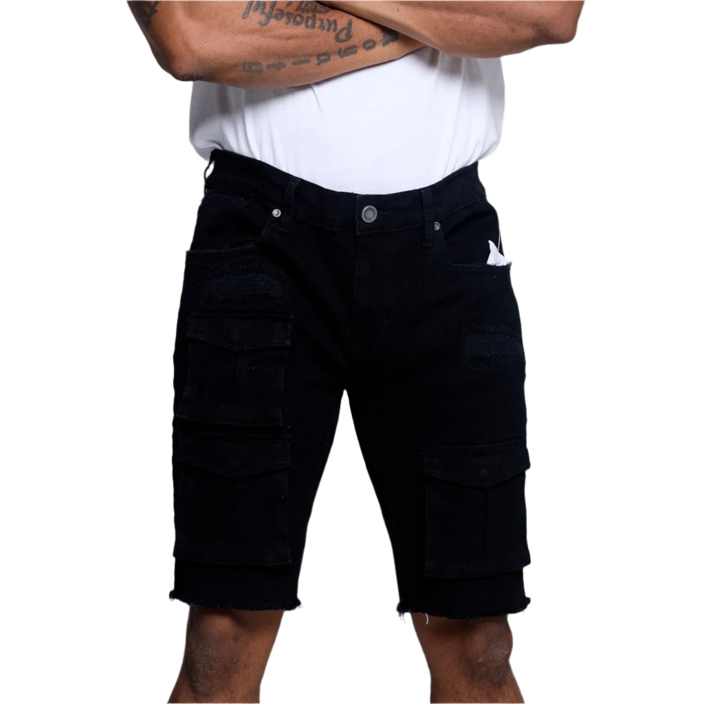 EVOLUTION COMBAT DENIM SHORT-BLACK