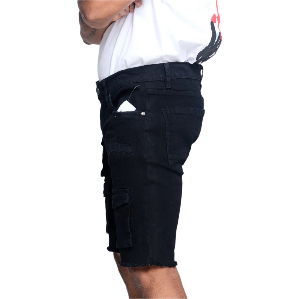 EVOLUTION COMBAT DENIM SHORT-BLACK