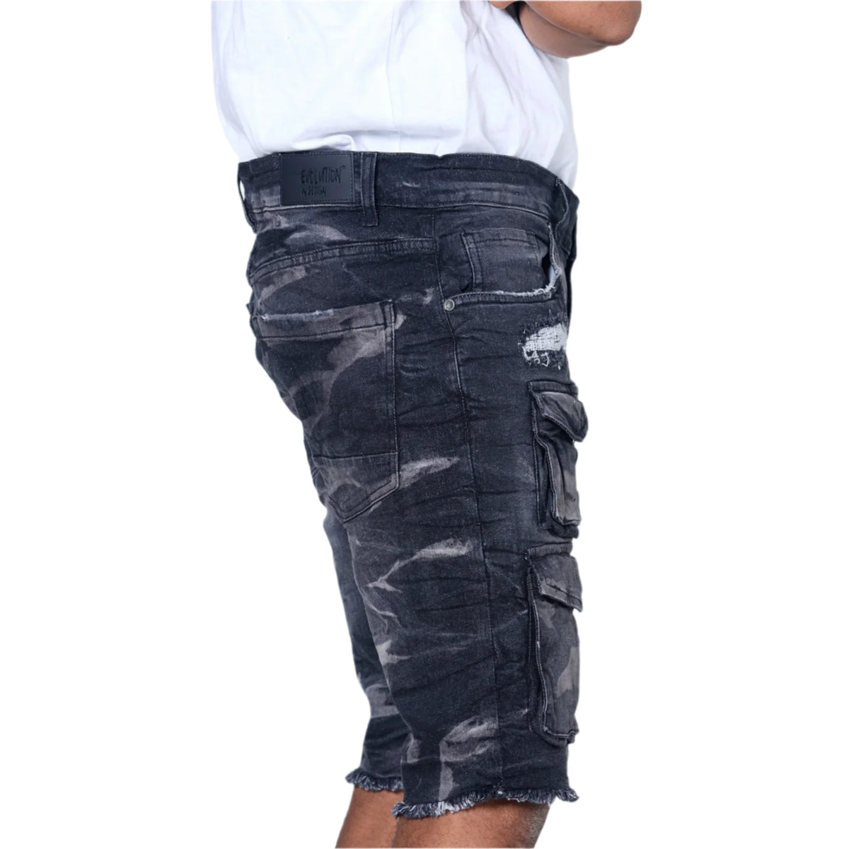 EVOLUTION COMBAT DENIM SHORT-WASHED BLACK by EVOLUTION