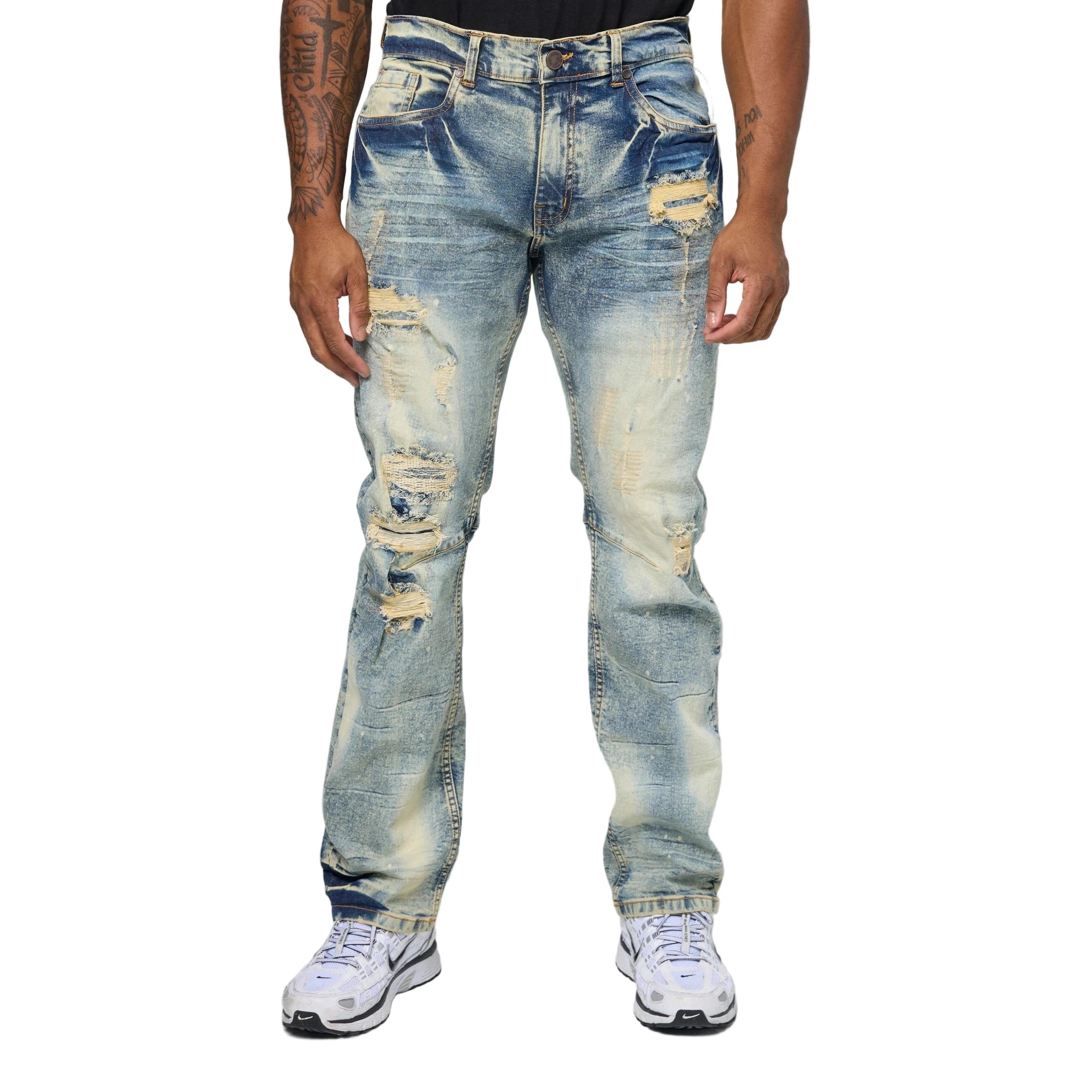 BIG SIZE SLIM JEANS-LT.TINT
