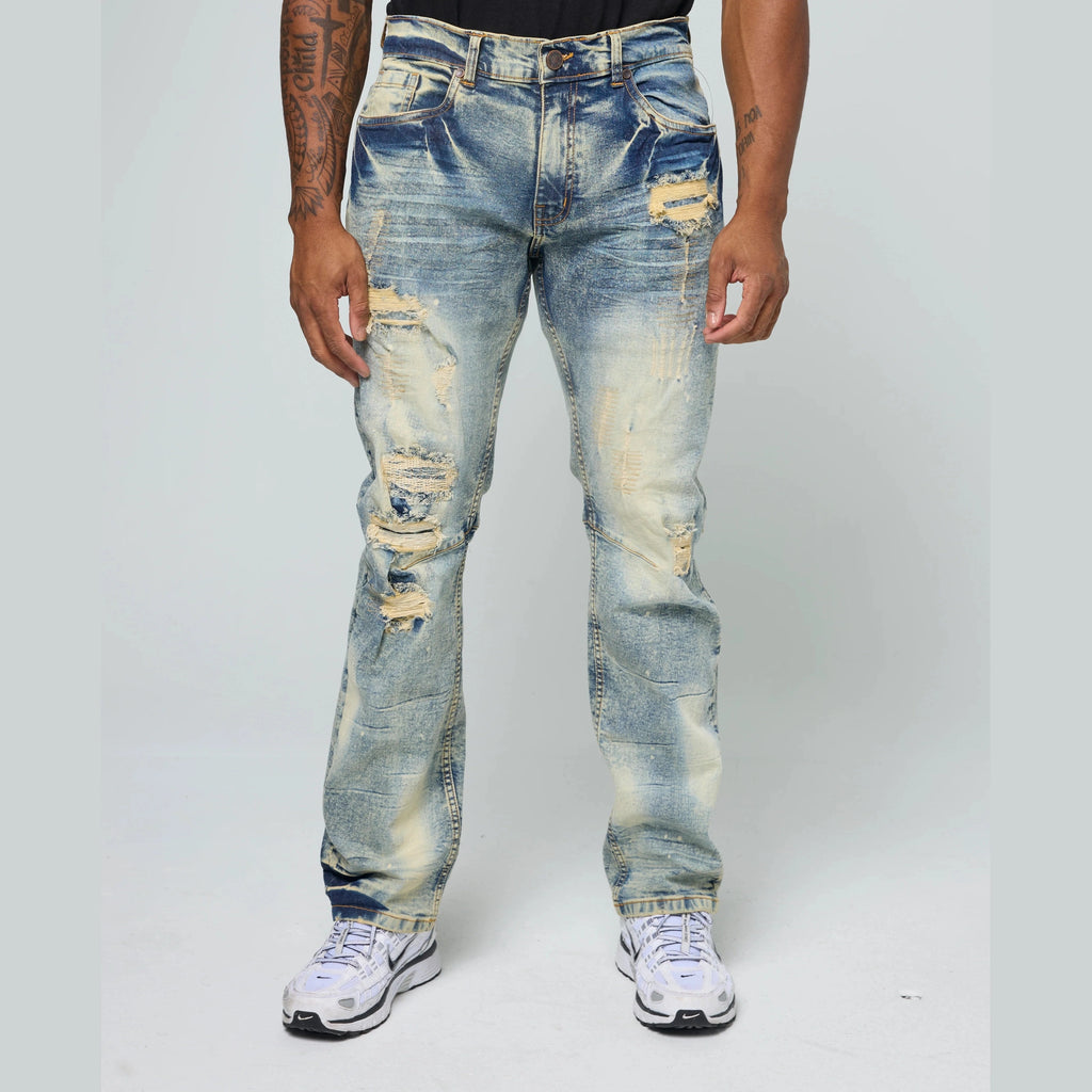 BIG SIZE SLIM JEANS-LT.TINT