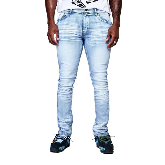 MENS WASHED DOWN DENIM-ICE BLUE by EVOLUTION