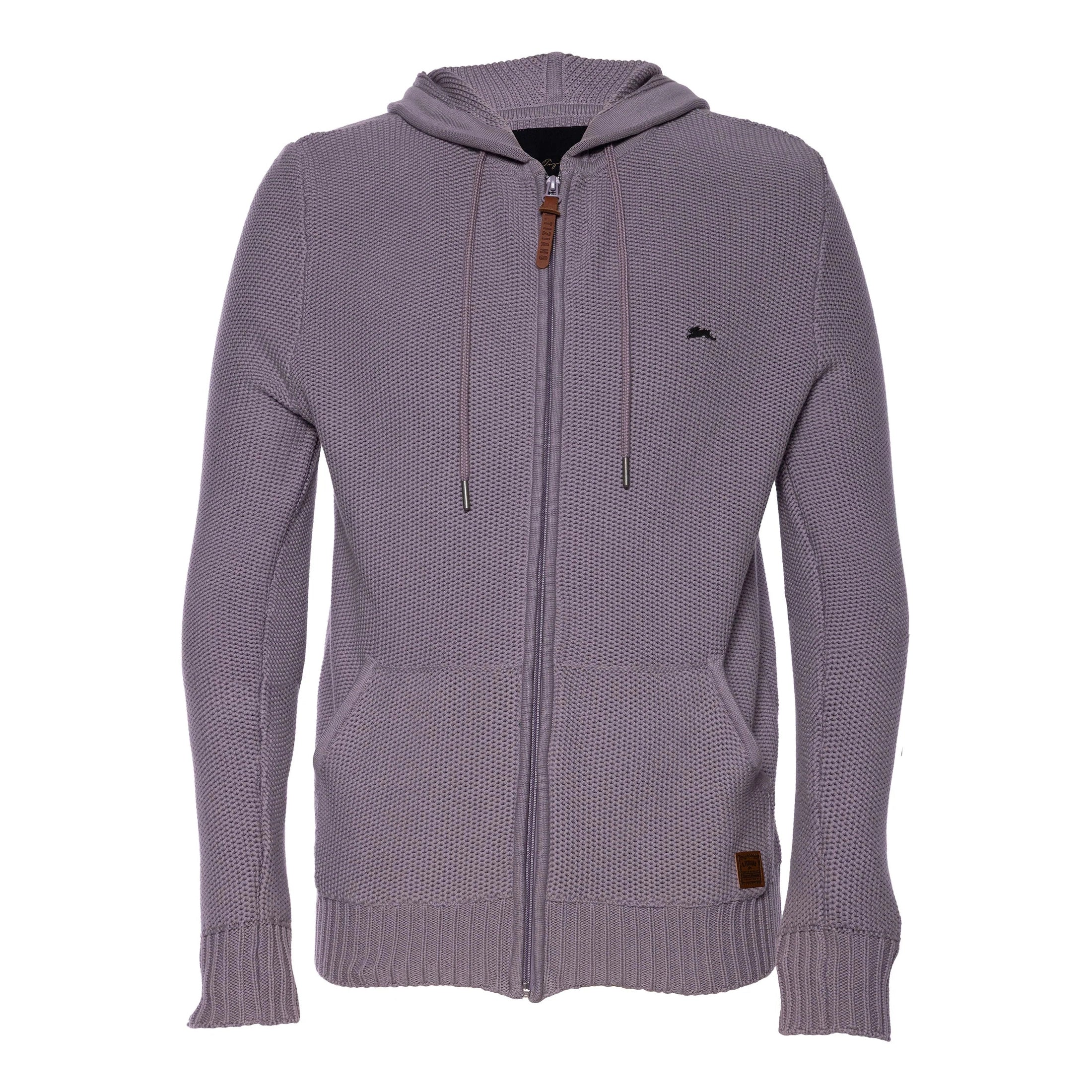 A TIZIANO Elijah Sweater Knit Hoodie-LILAC