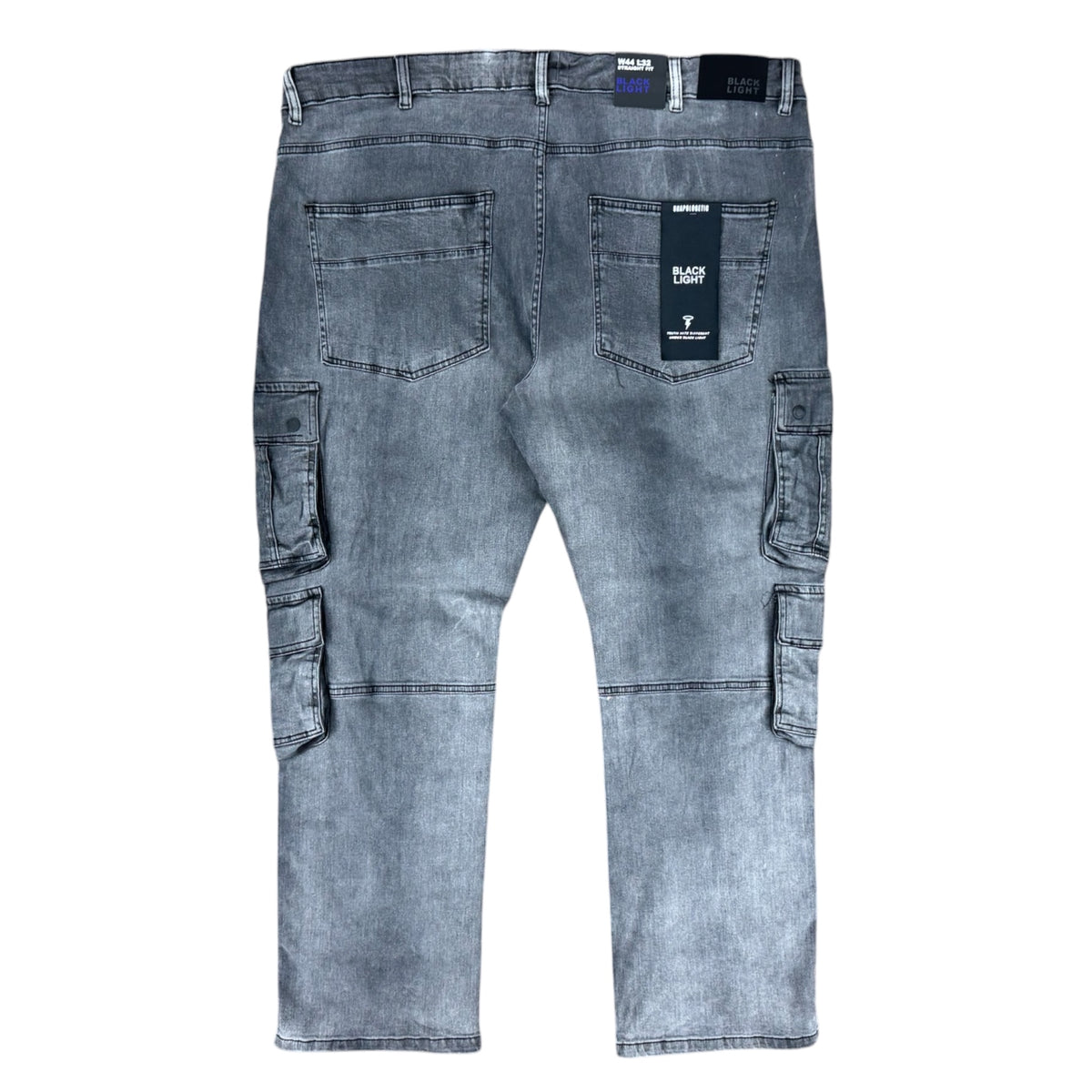 BLACK LIGHT DISTRESSED CARGO JEANS by Black Light
