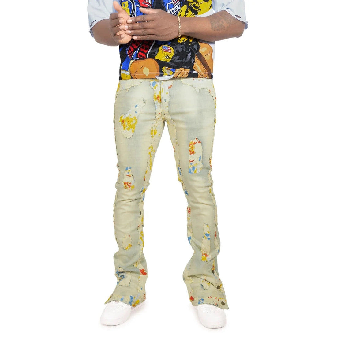 FROST AMOTO STACK JEANS-DIRT WASH by Frost Originals