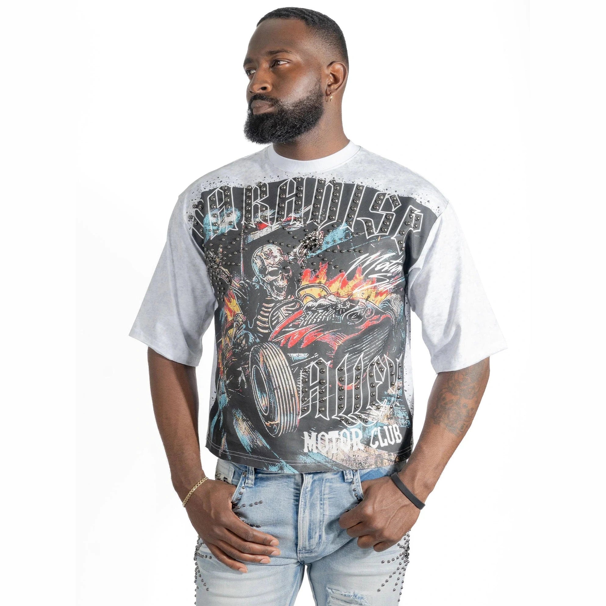 FROST MOTOR CLUB ACID WASH SHIRT