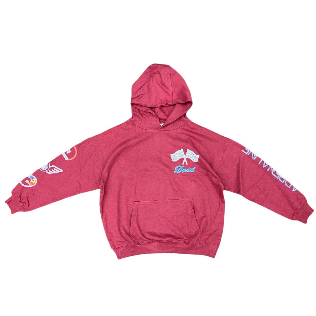 REBEL MINDS RACING HOODIE-MAROON by REBEL DNMT