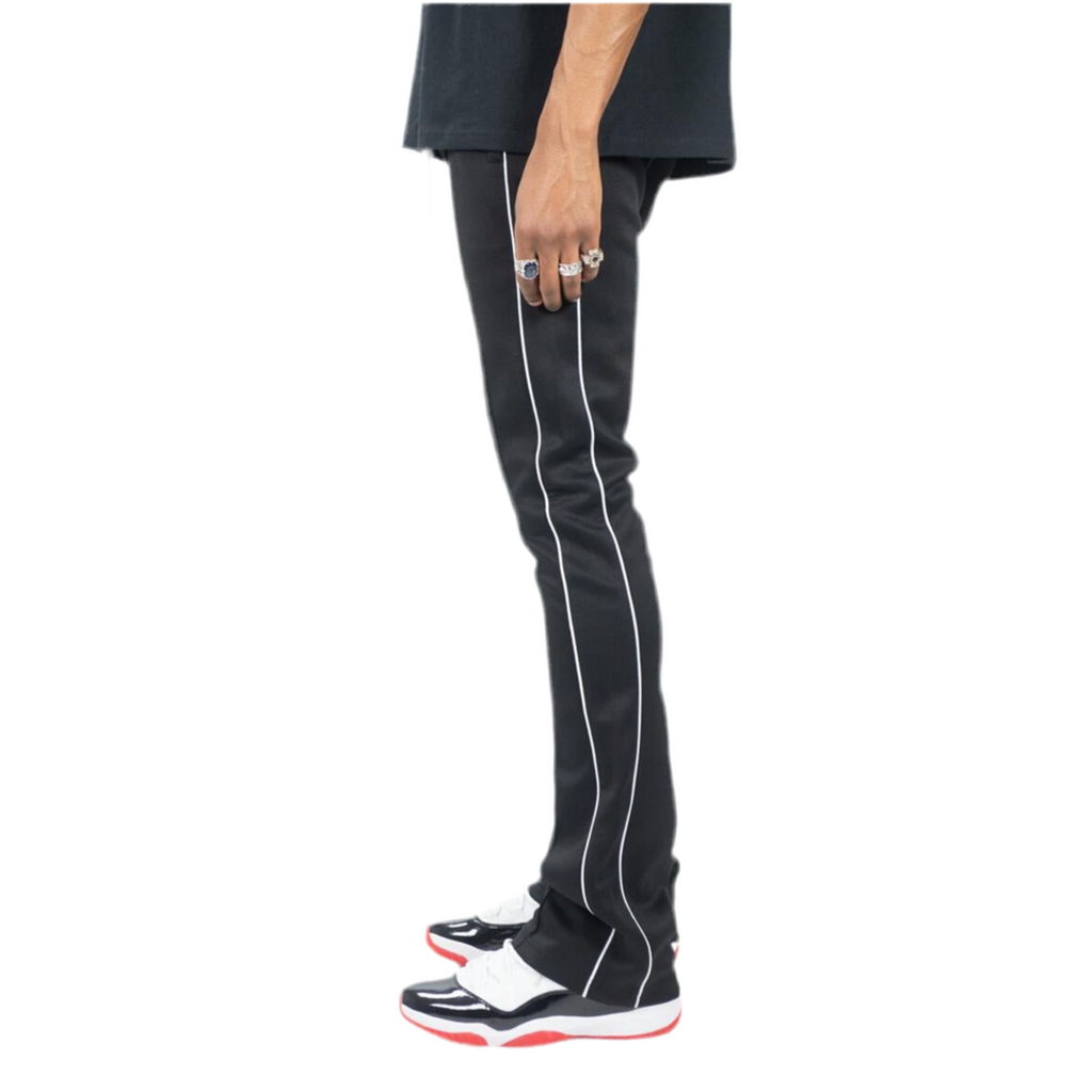 REBEL MINDS STACK TRACKPANTS-BLACK