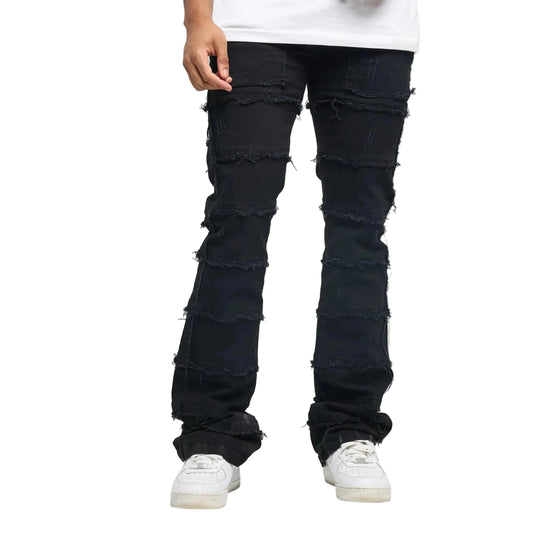 FWRD BIG MENS PATCHWORK TRUE STACKED DENIM JEANS by FWRD