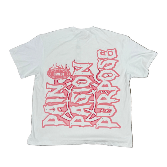 G WEST RHINESTONE PAIN & PEACE TEE by G-WEST