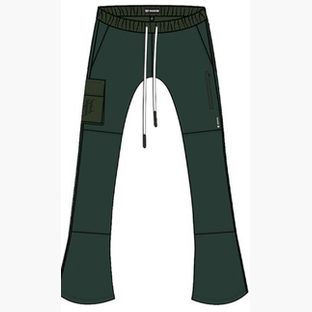 MAKOBI BIG AND TALL ADORNI NYLON STACKED PANTS by Makobi
