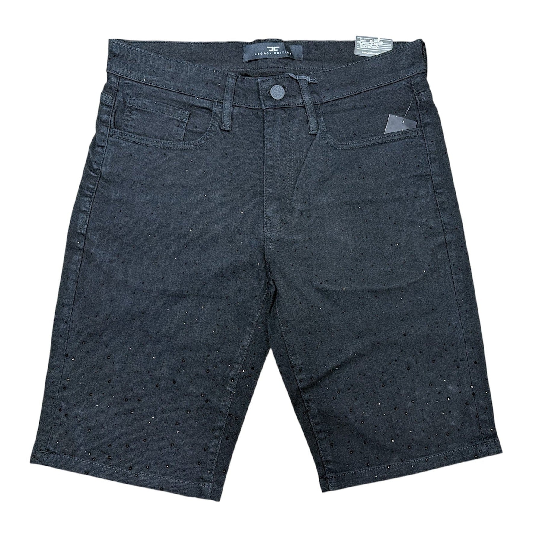 JORDAN CRAIG CRYSTAL DENIM SHORTS by Jordan Craig