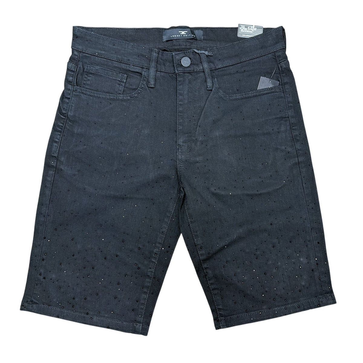JORDAN CRAIG CRYSTAL DENIM SHORTS by Jordan Craig