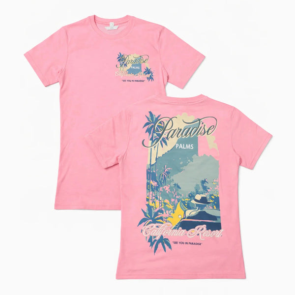 SEE YOU IN PARADISE PRINTED CALI RESORT SHIRT