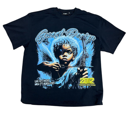 G WEST BROKEN ANGEL RHINESTONE TEE by G-WEST
