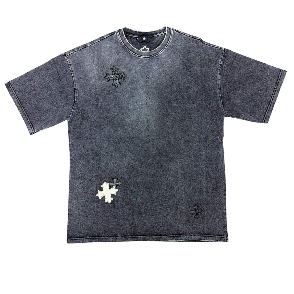 SEE YOU IN PARADISE STUDDED PATCH TEE by Jordan Craig