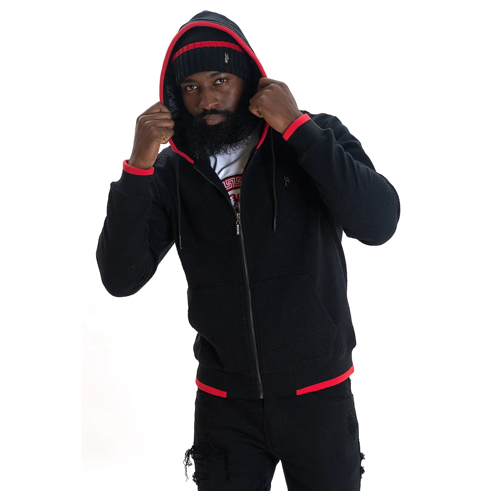 MAKOBI AMALFI HOODIE-BLACK