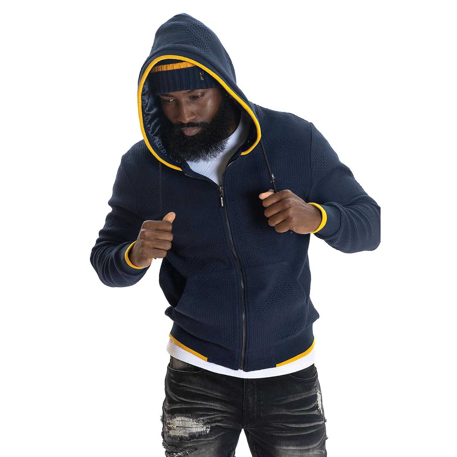 MAKOBI AMALFI HOODIE-NAVY