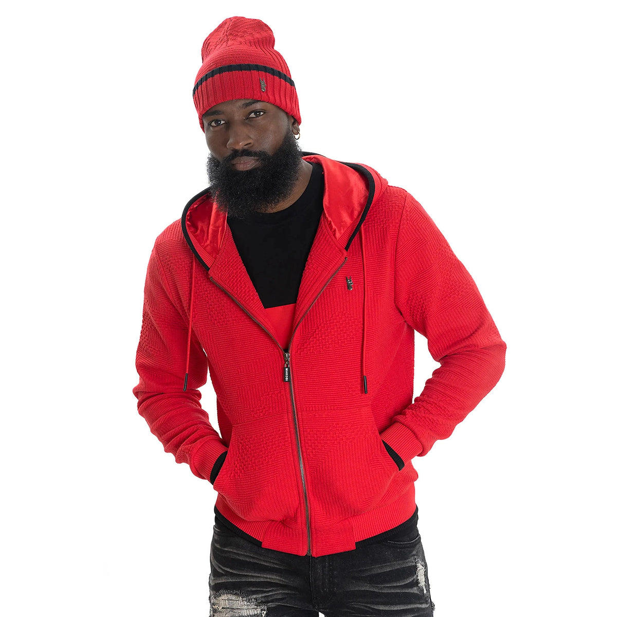 MAKOBI AMALFI HOODIE-RED by MAKOBI