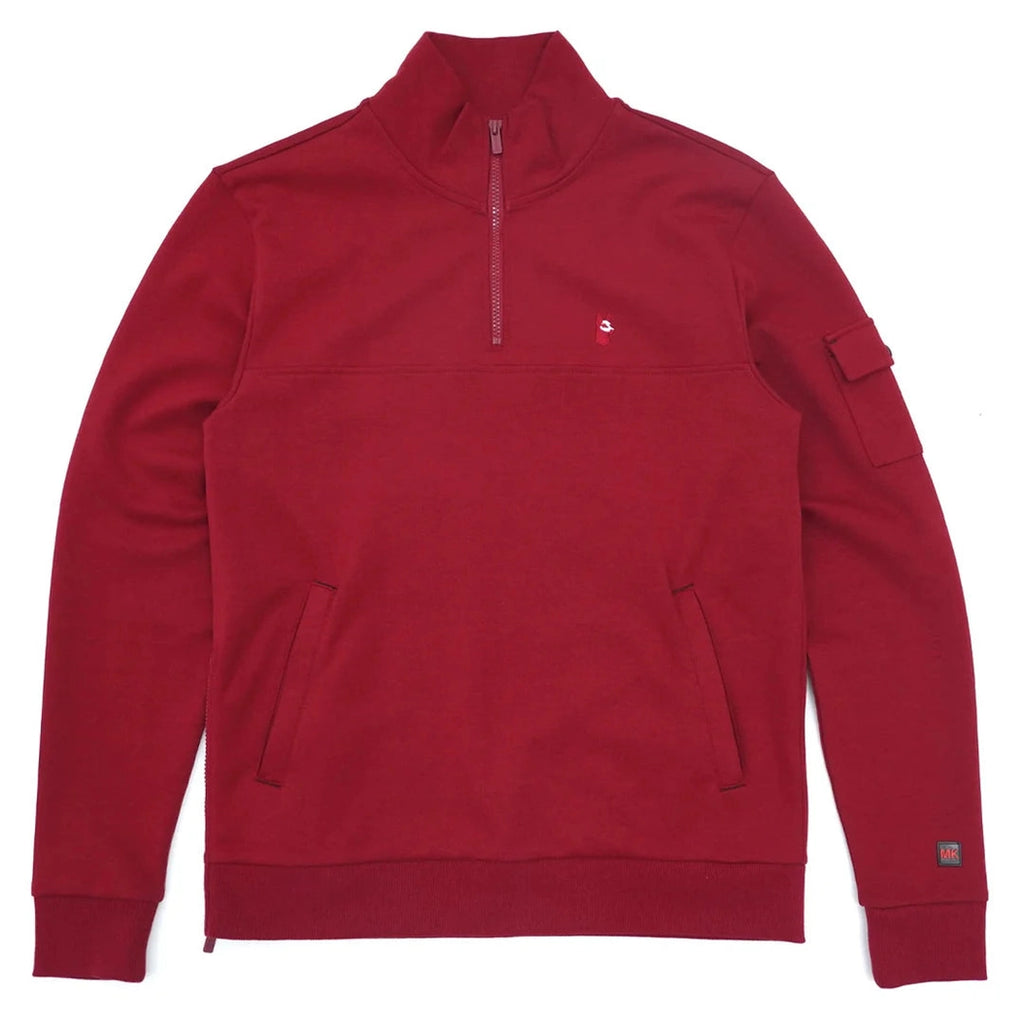 Makobi Tech Fleece Half-Zip Pull Over Set - Burgundy