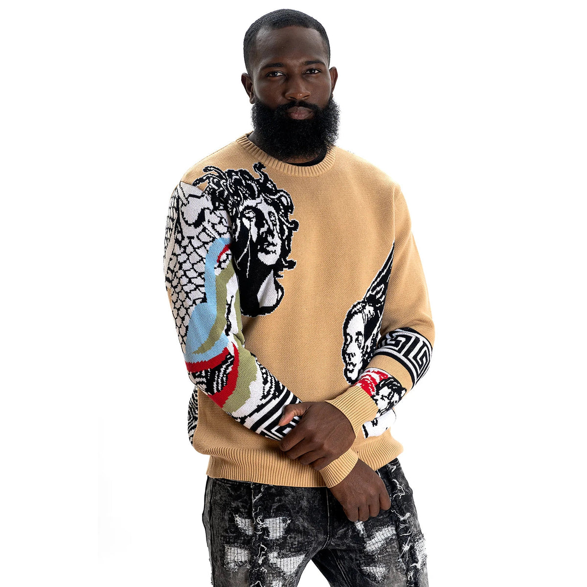 FROST Paradise Lost Knit Sweater - Khaki by Frost Originals