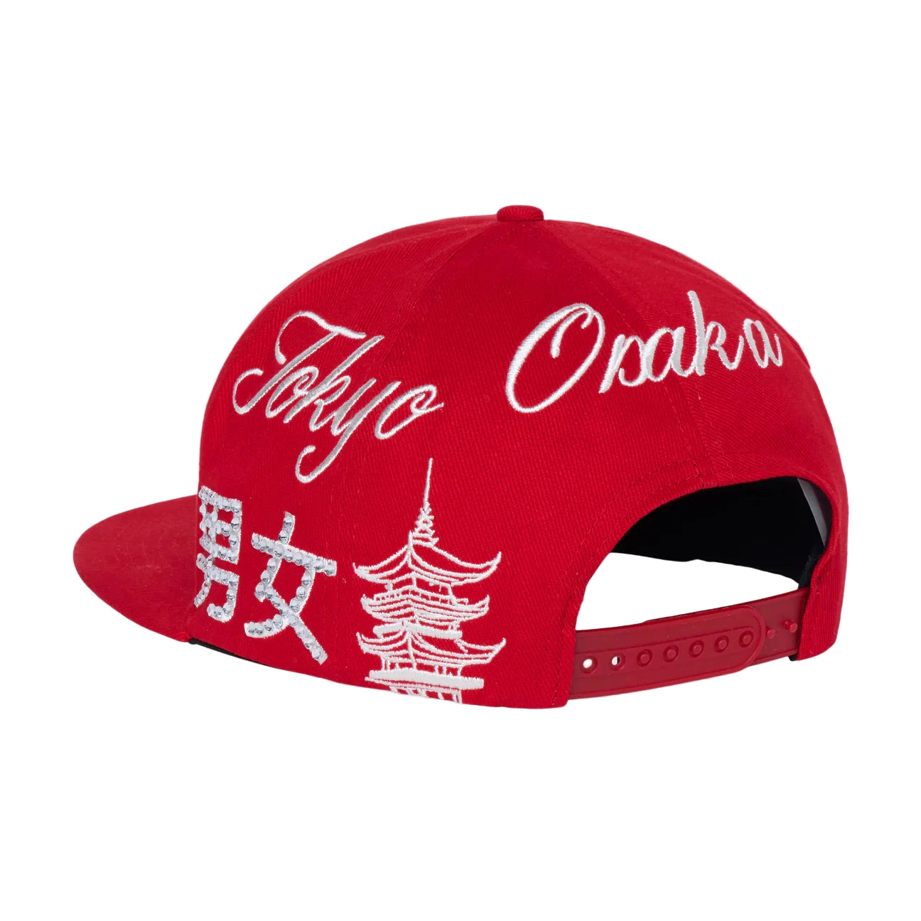 HOMME FEMME Japan Gemstone Hat-Red