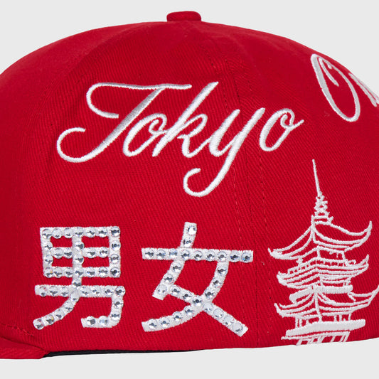 HOMME FEMME Japan Gemstone Hat-Red by HOMME FEMME