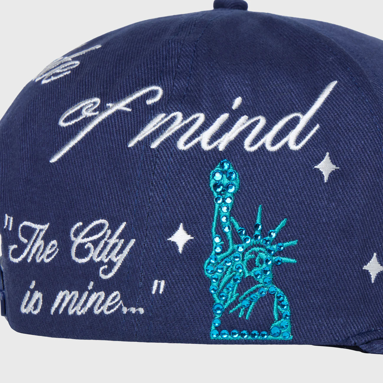 HOMME FEMME NYC Gemstone Hat-Navy