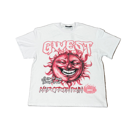 G WEST RHINESTONE PAIN & PEACE TEE by G-WEST