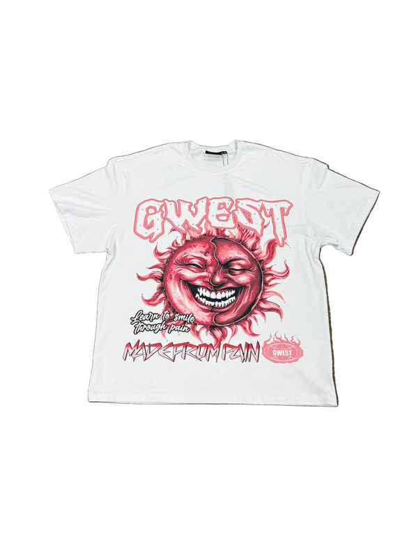 G WEST RHINESTONE PAIN & PEACE TEE