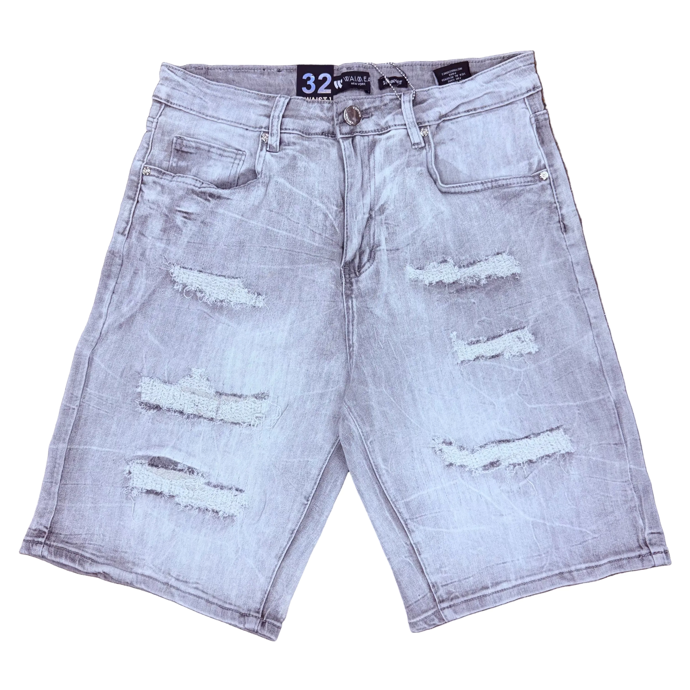WAIMEA DISTRESSED JEAN SHORTS by WAIMEA