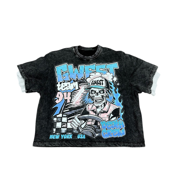 G WEST SWAYED 2 TONE TEE