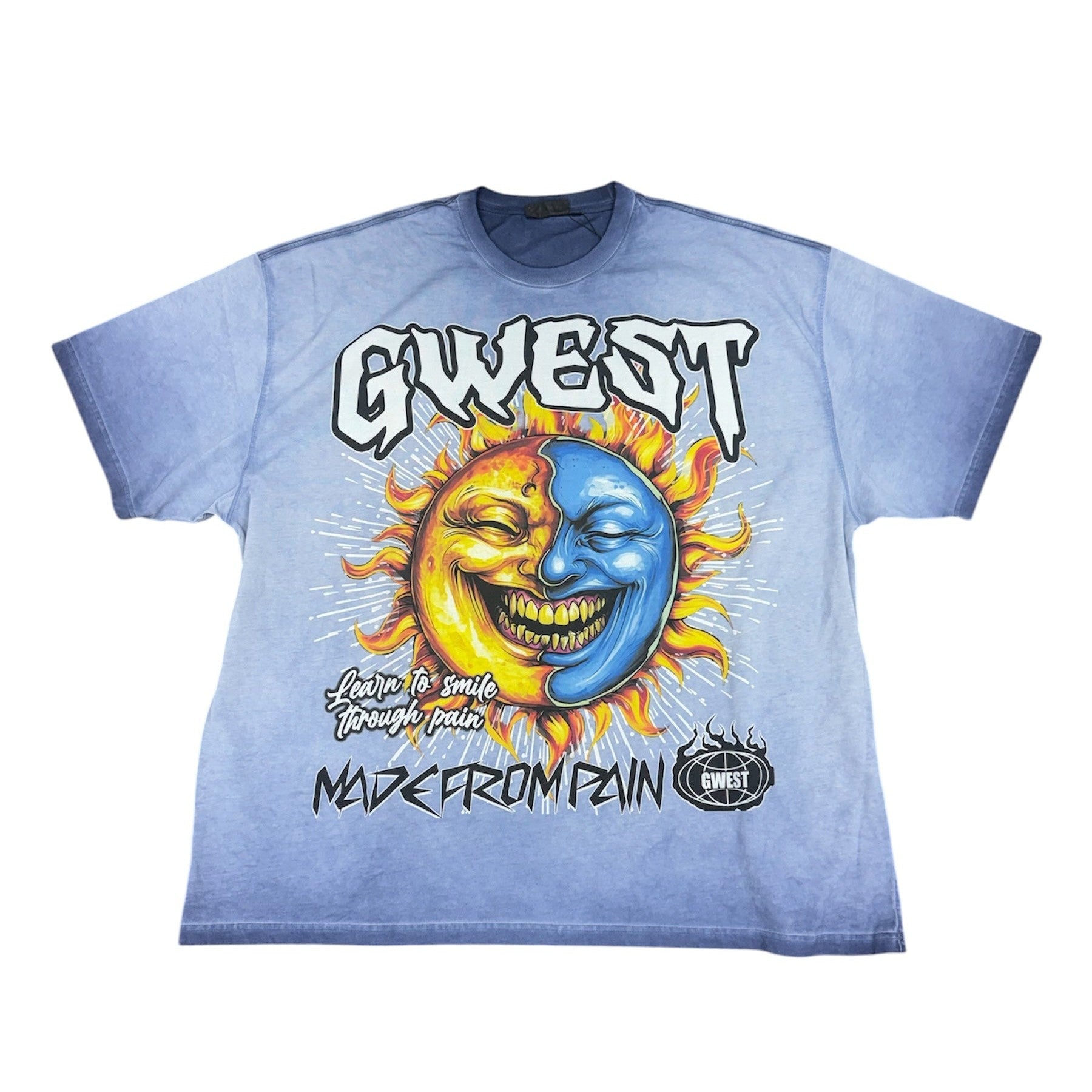 G WEST RHINESTONE PAIN & PEACE TEE by G-WEST